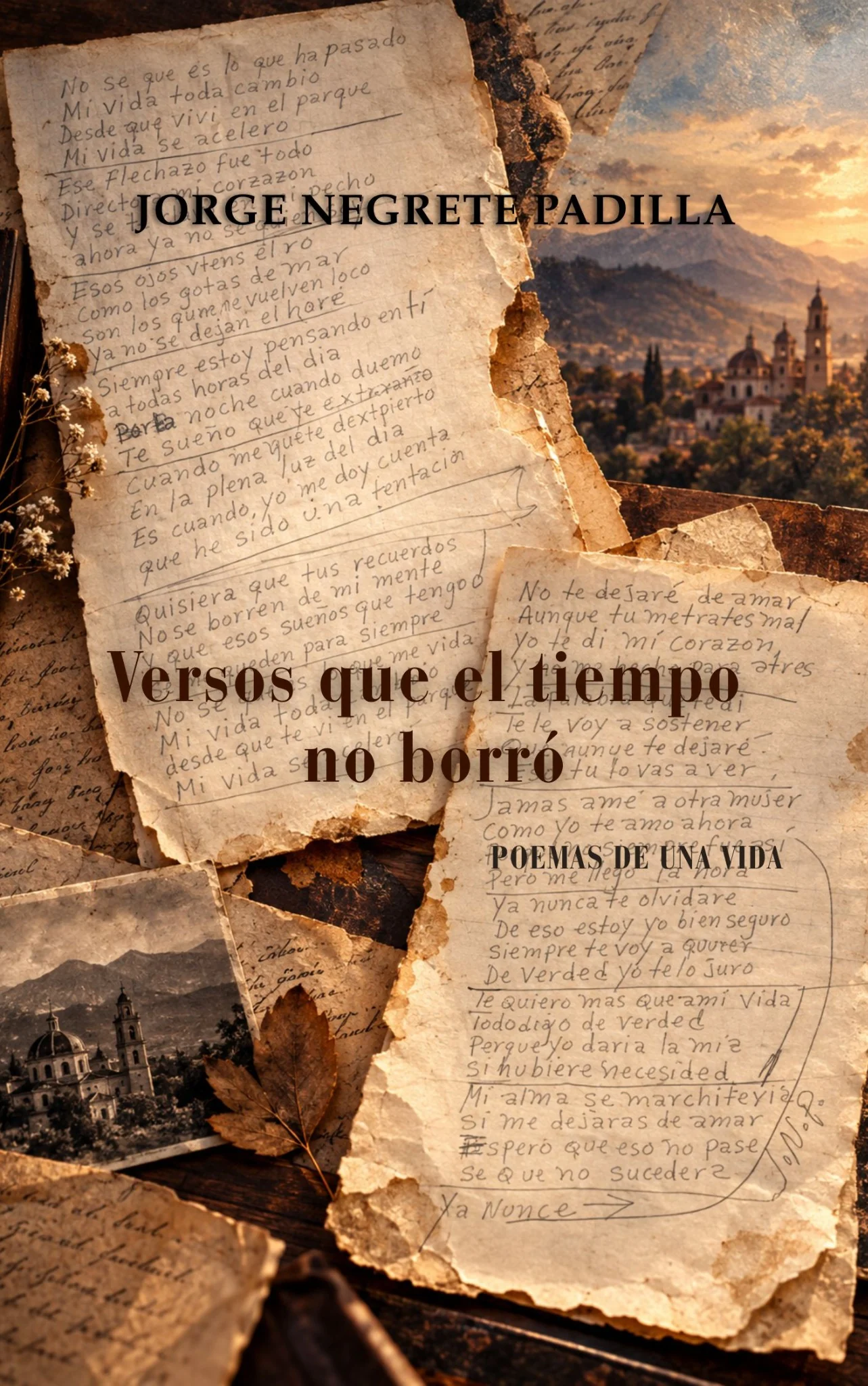 Portada de Versos que el tiempo no borró, de Jorge Negrete Padilla